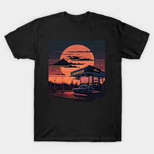 sunset classic car T-Shirt